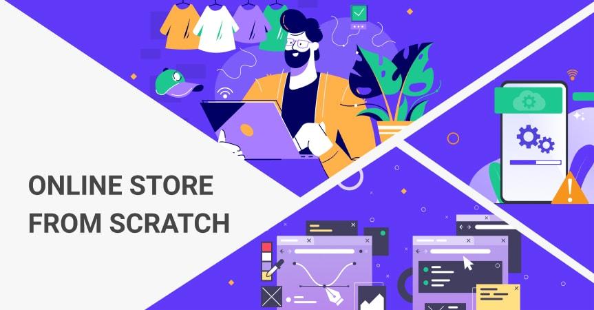 a cover of the article on how to build an online store from scratch