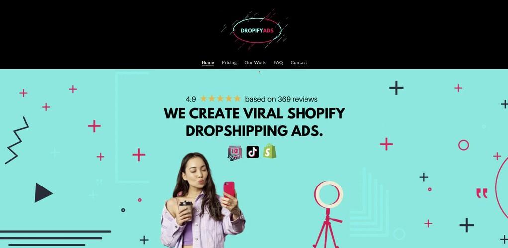 screenshot dropify online store frontpage