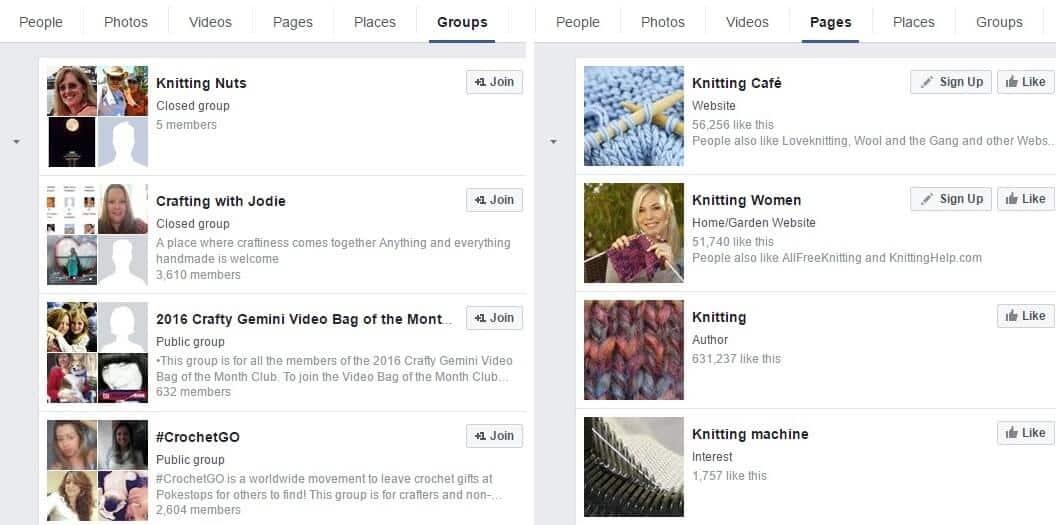 finding a niche market with the help of Facebook: see how many related Facebook groups there are
