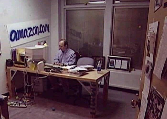 Jeff Bezos in his Amazon office in 1999.