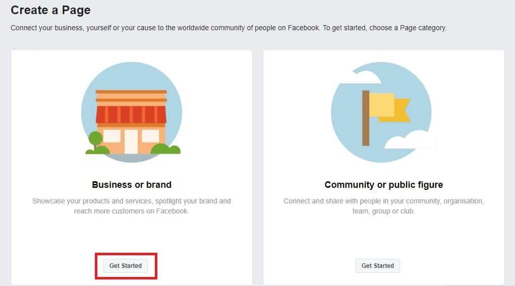 Creating a FB business page