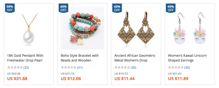 How to drive traffic to your online store: fashion jewelry offers in a web store