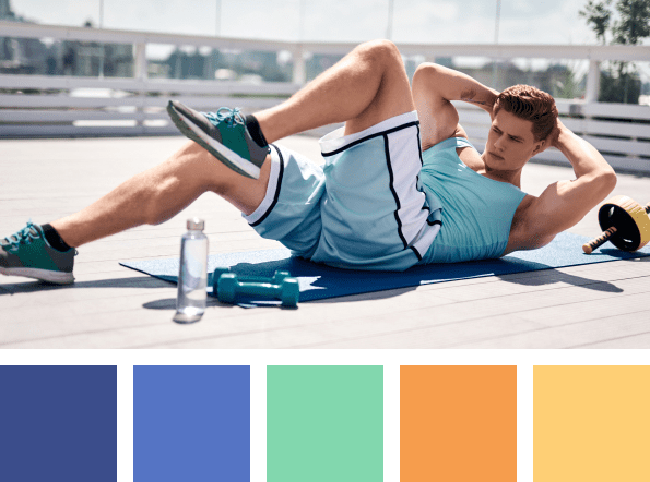 Colors that suit sporting goods.