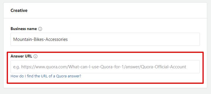 Quora ad promoting an answer
