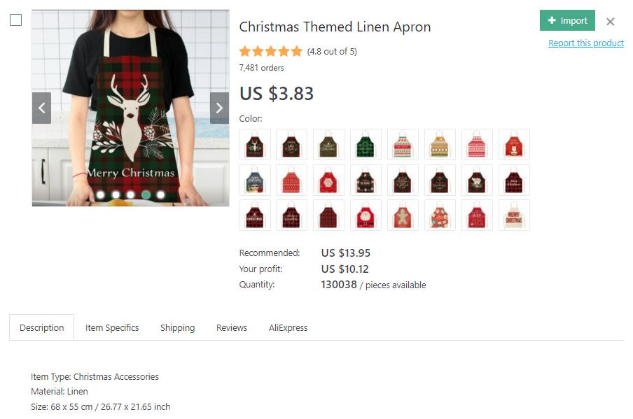 Christmas-themed apron