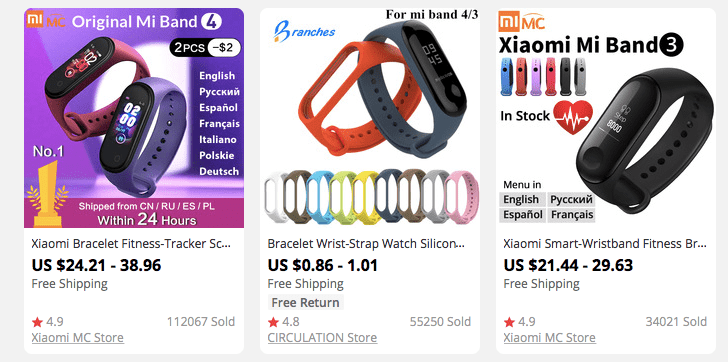 Fitness trackers as an example of popular wearables and accessories