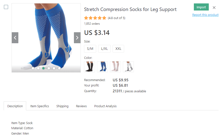 a picture showing where to find socks at wholesale prices to dropship for profit