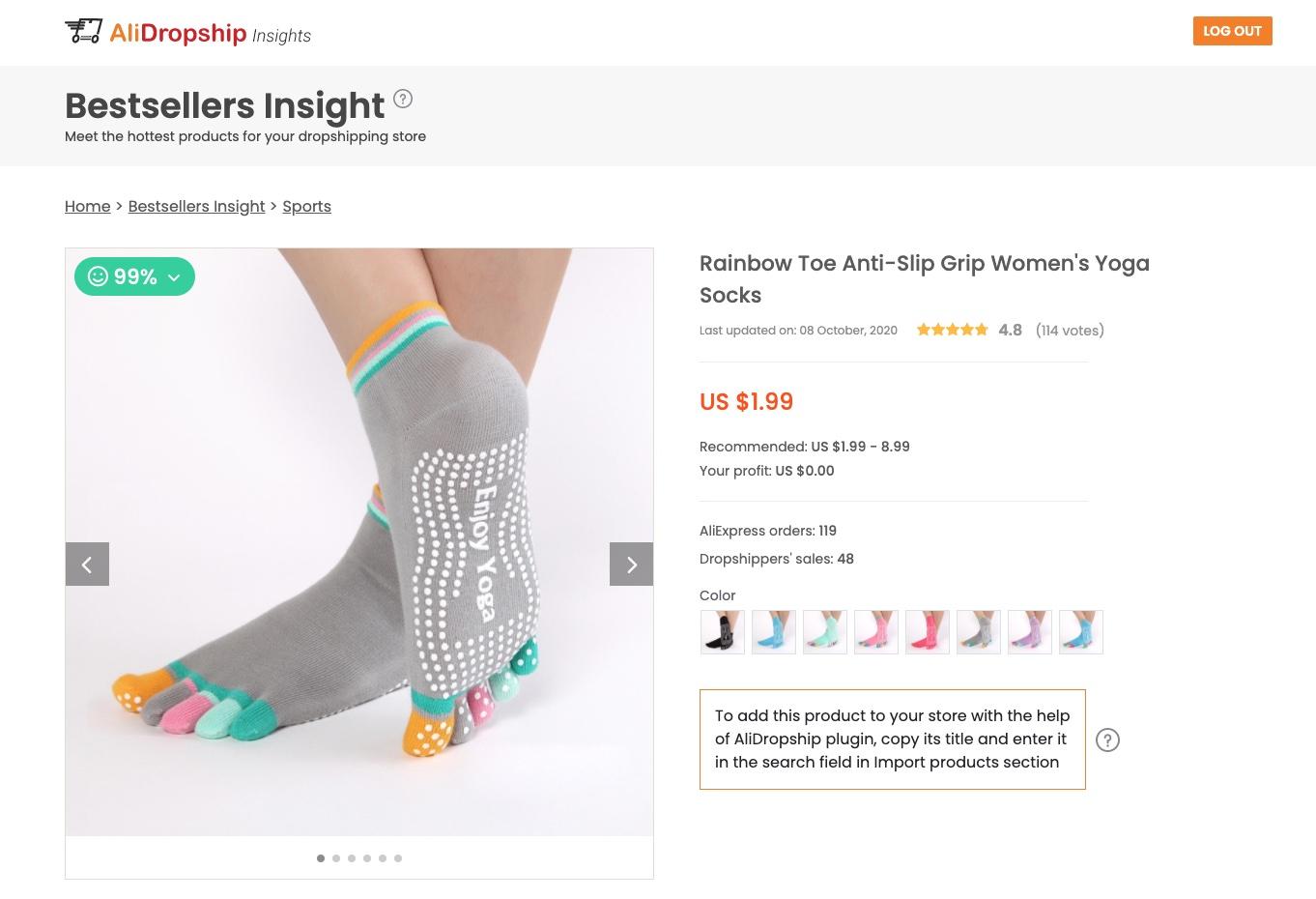 a picture showing that yoga socks suit socks dropshipping for profit