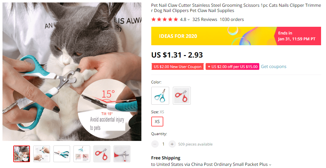Claw cutter on AliExpress