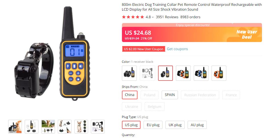 Best pet products to dropship: Electric Training Collar & Remote Control