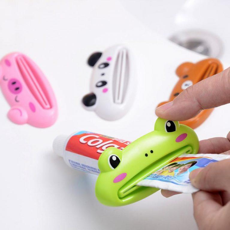 Screenshot of a frog-shaped toothpaste tube squeezer