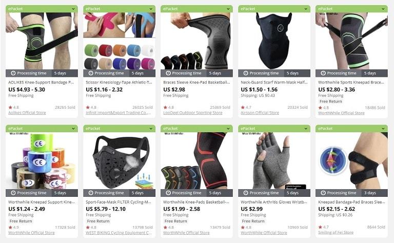 a picture showing that it's a good idea to start dropshipping sports accessories