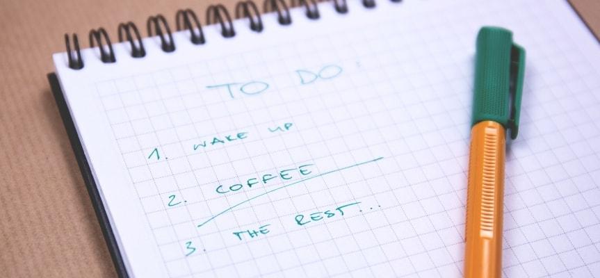 Another way to stay focused is to make to-do lists containing everything you need to finish by the end of the day
