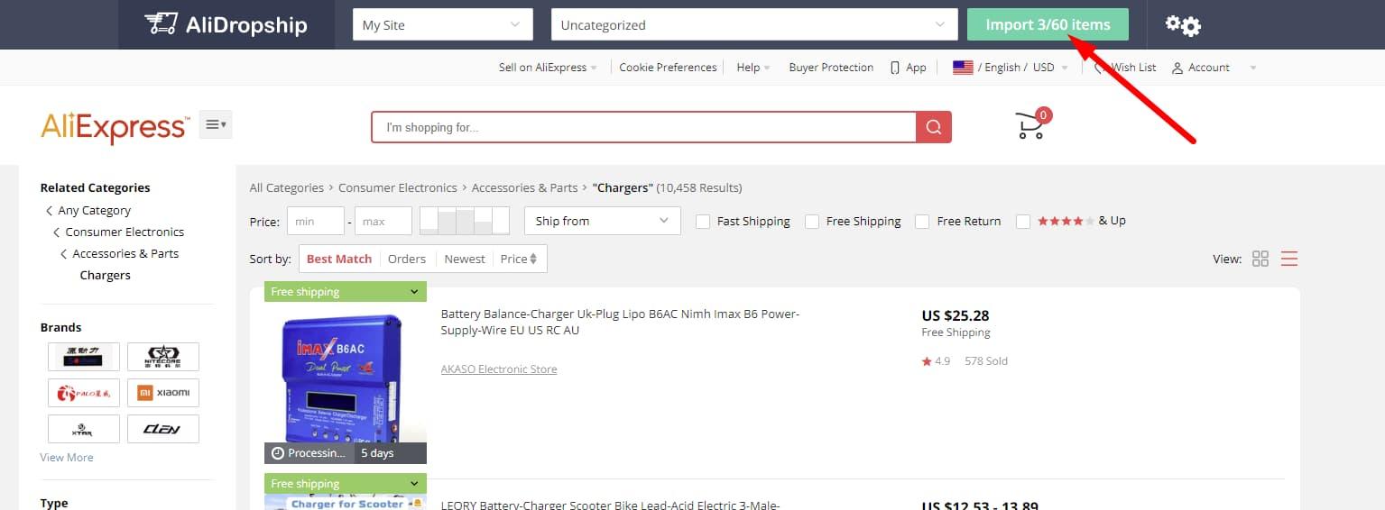 Dropshipping for dummies product import in bulk