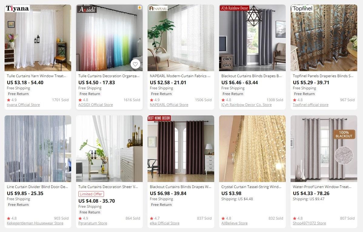 Curtains to sell