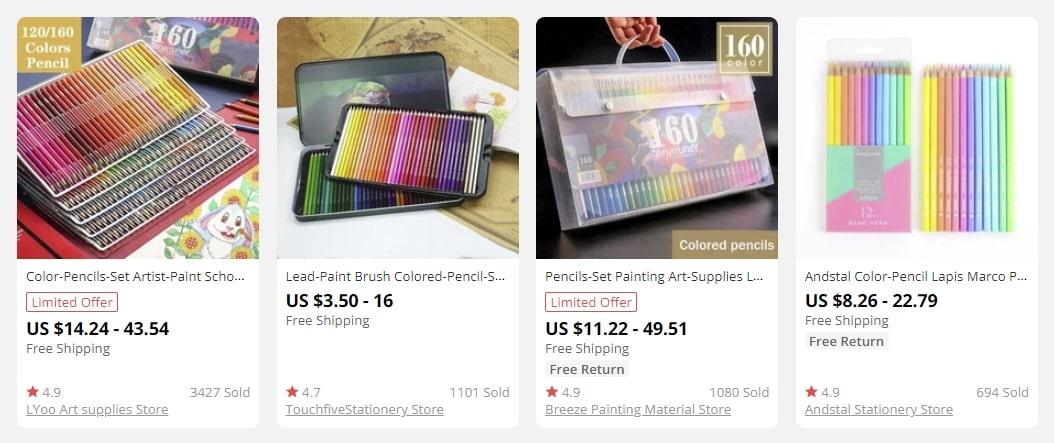 a screenshot that shows how much crayons cost