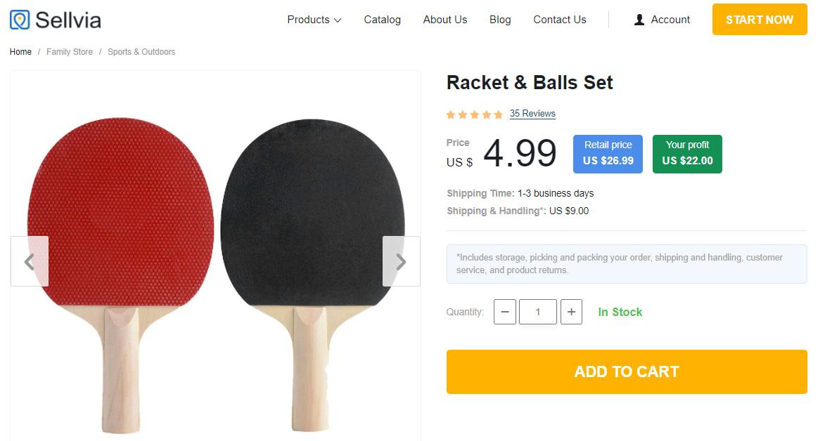 Rocket and balls set as an example of outdoor sports equipment