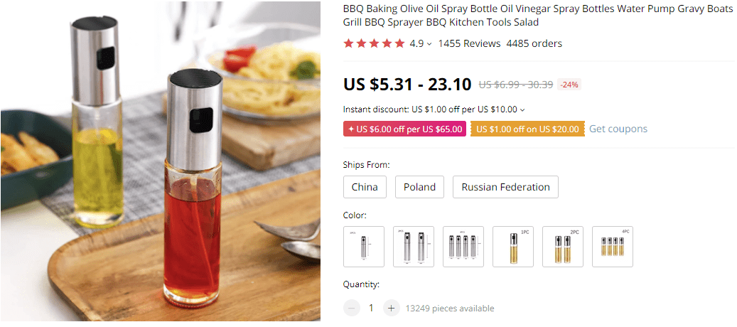 Dropship kitchen products oil sprayer