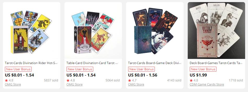 Tarot card decks for dropshipping