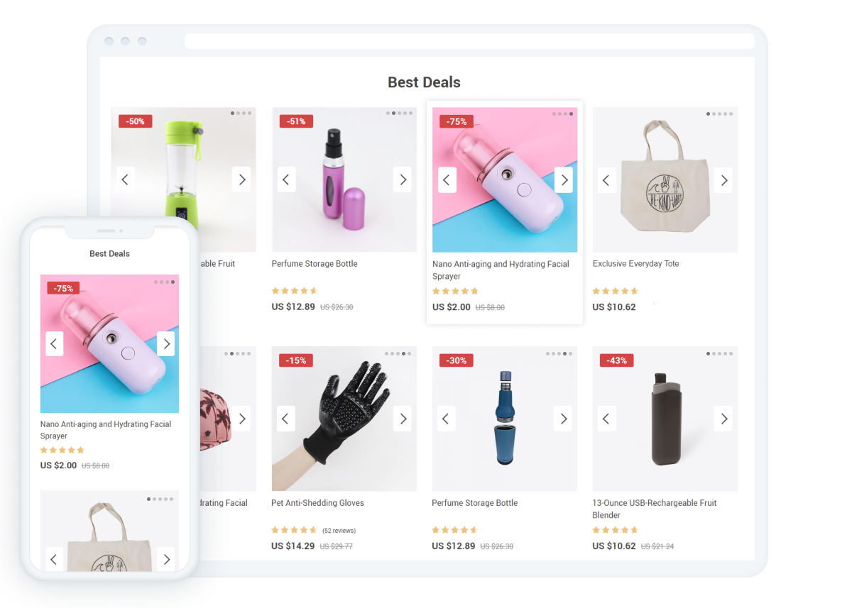 Interactive shopping experience with Product Slideshow addon