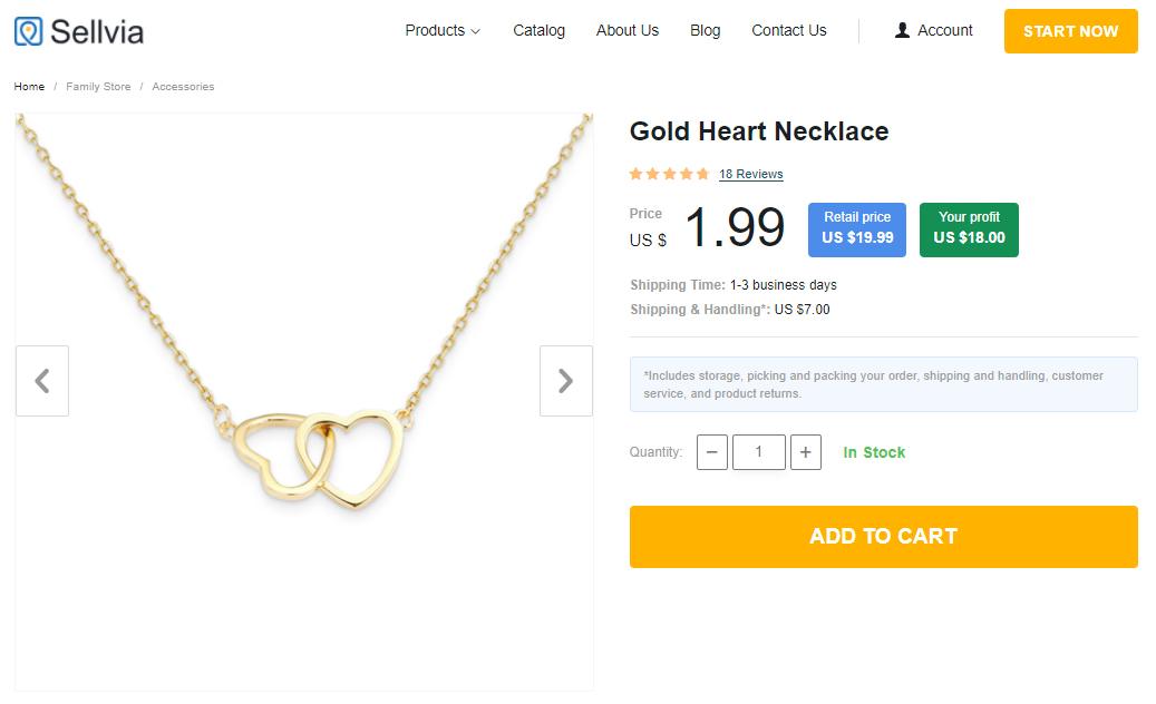 A golden necklace featuring two hearts bound together