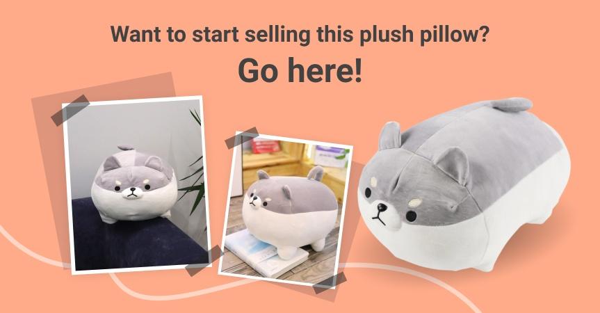a picture showing the best dropshipping product of this week - it's a corgi plush pillow