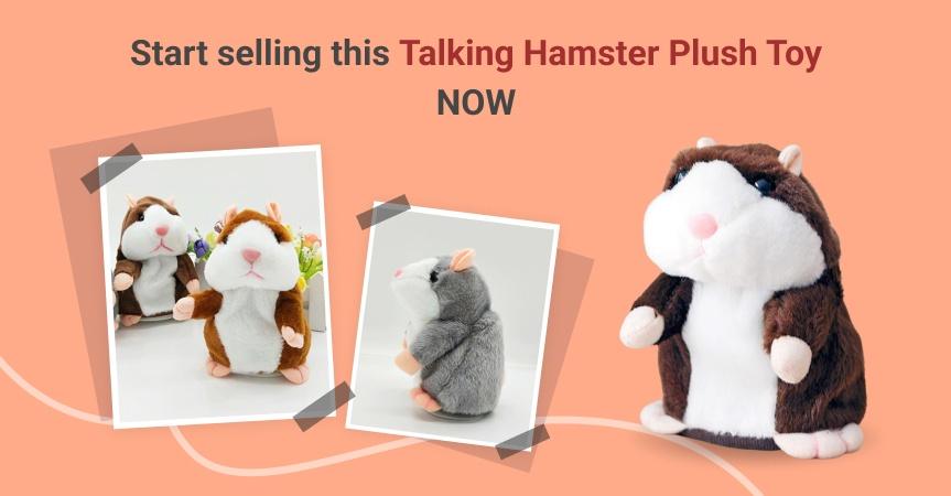 a picture showing what to sell for profit a Talking Hamster Plush Toy