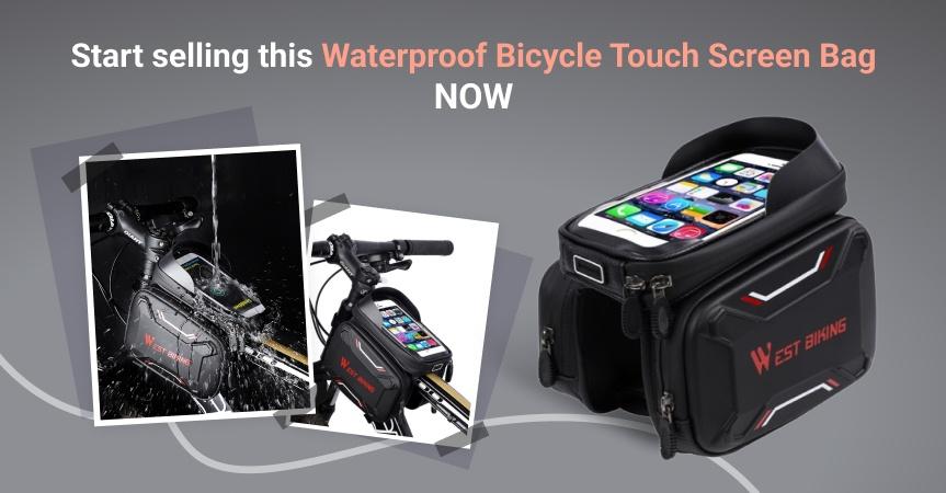 a picture showing what to sell for profit a Waterproof Bicycle Touch Screen Bag
