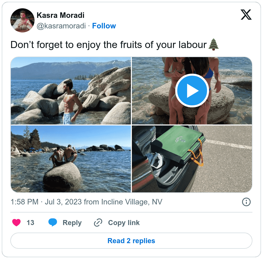 screenshot Kasra Moradi Twitter