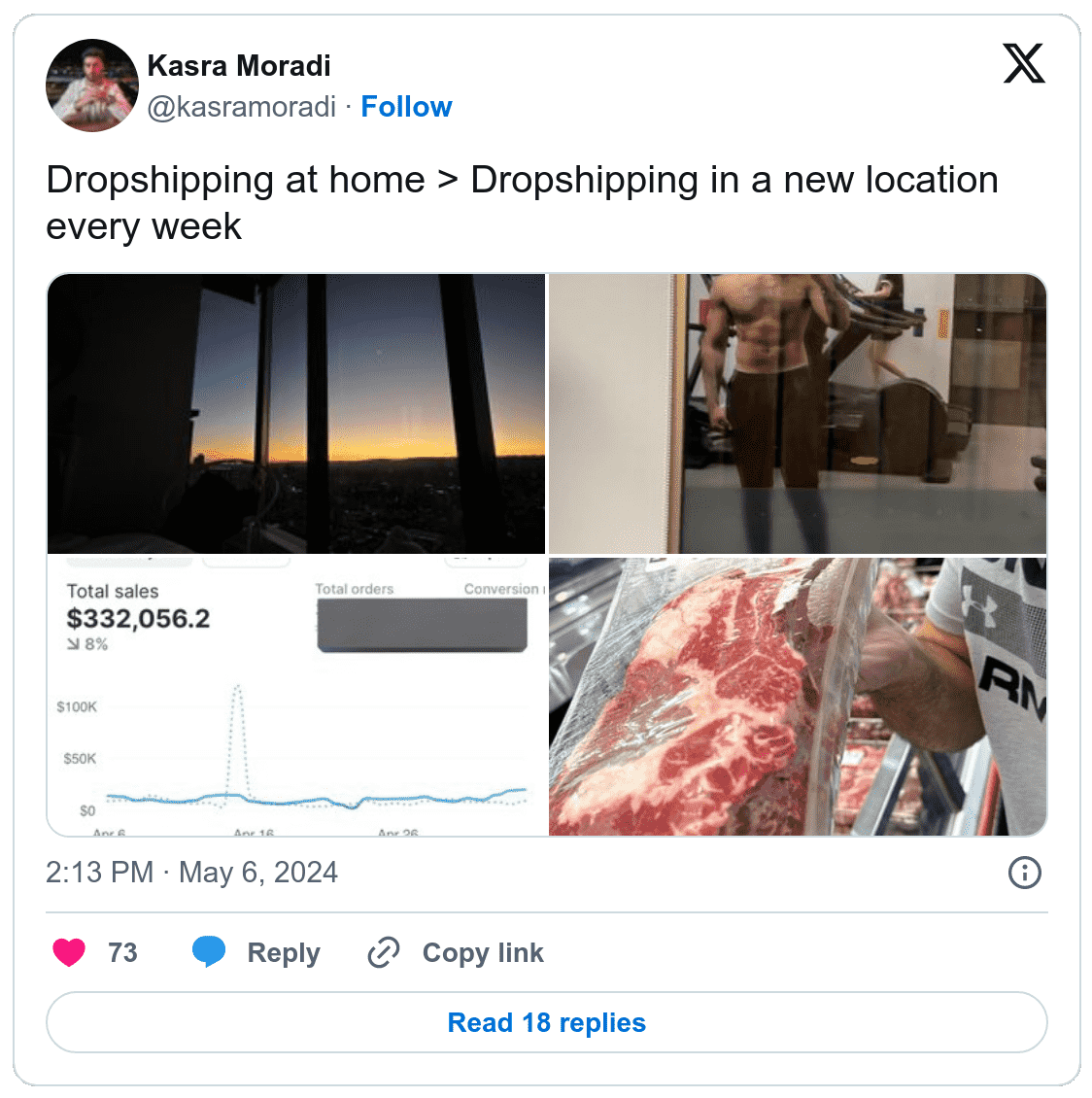 screenshot Kasra Moradi Twitter