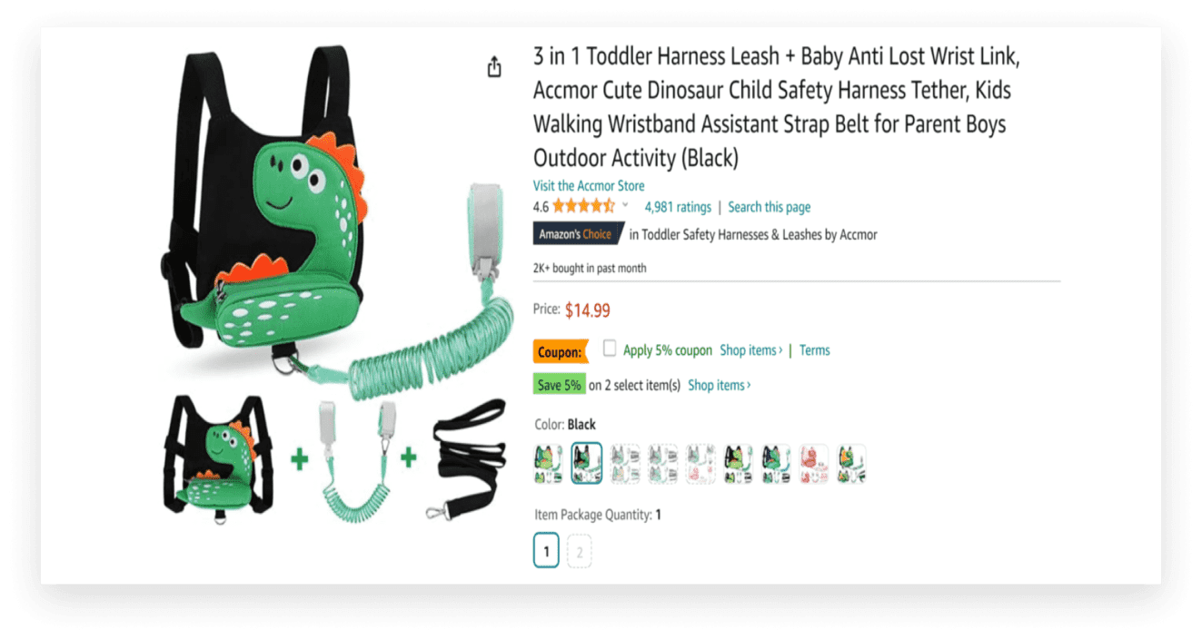 screenshot amazon backpack