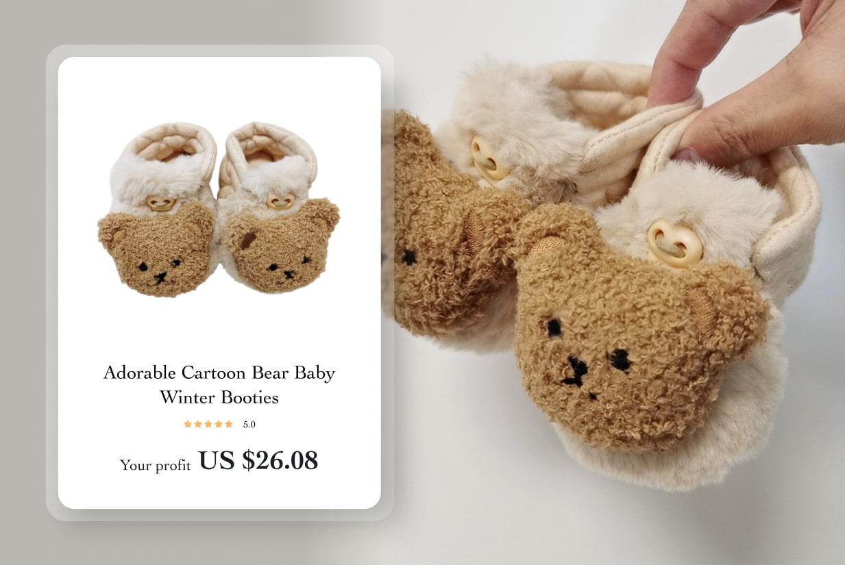 Cartoon Bear Baby Shoes