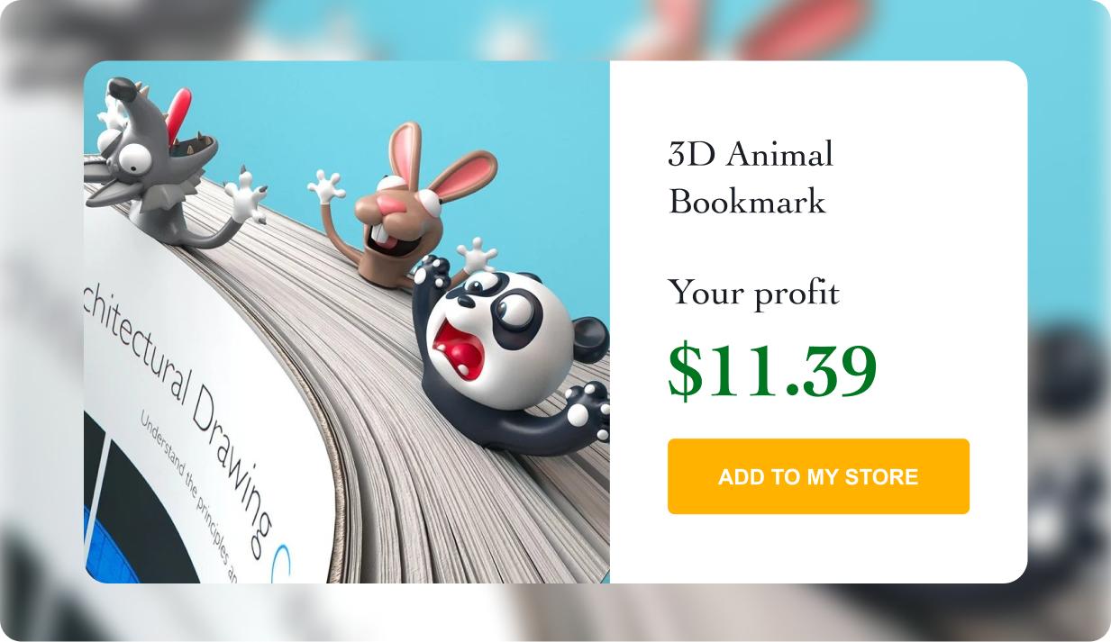 3D Animal Bookmark