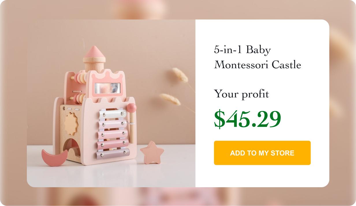 5-in-1 Baby Wooden Montessori Castle