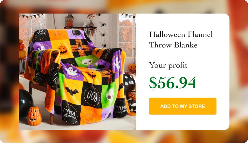 Halloween Flannel Throw Blanket