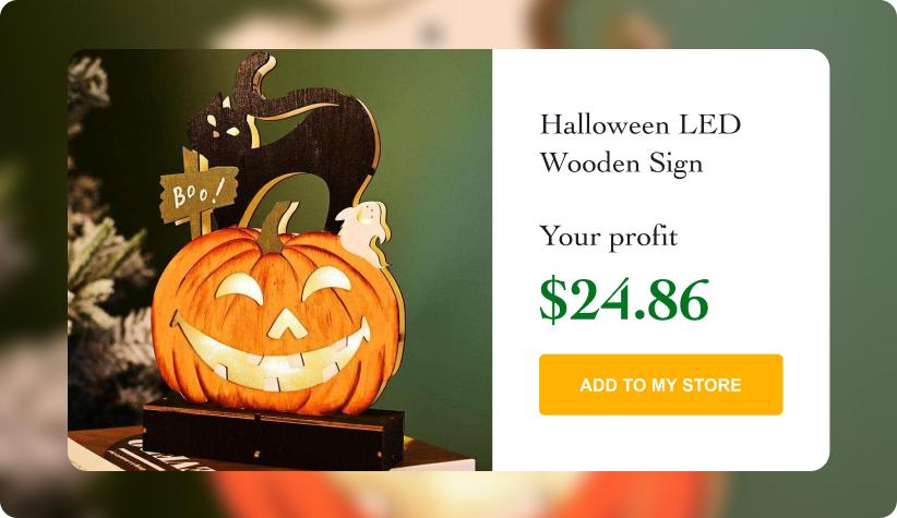 Halloween LED Wooden Sign