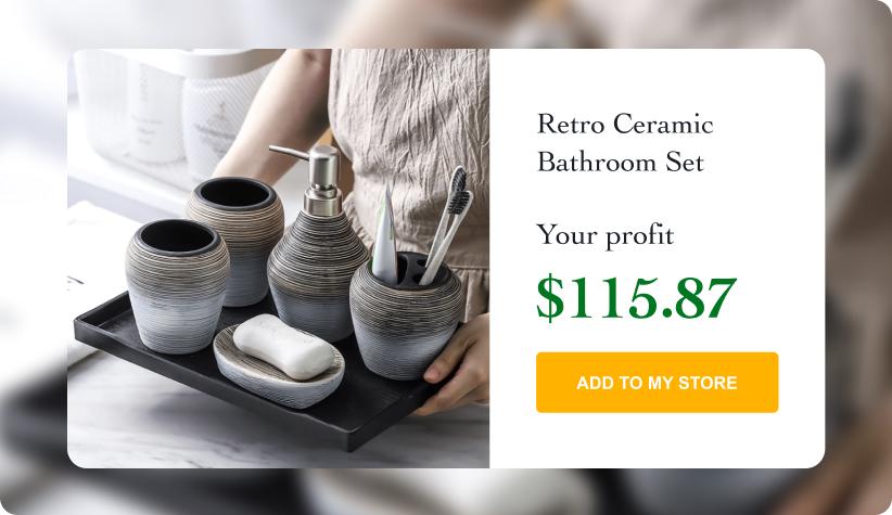 Retro Ceramic Bathroom Set