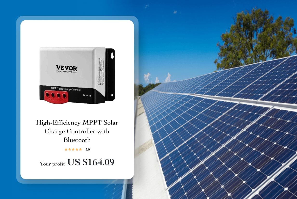 High-Efficiency MPPT Solar Charge Controller with Bluetooth