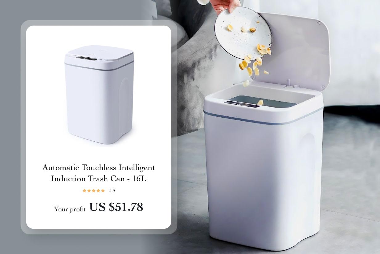 Automatic Touchless Intelligent Induction Trash Can - 16L