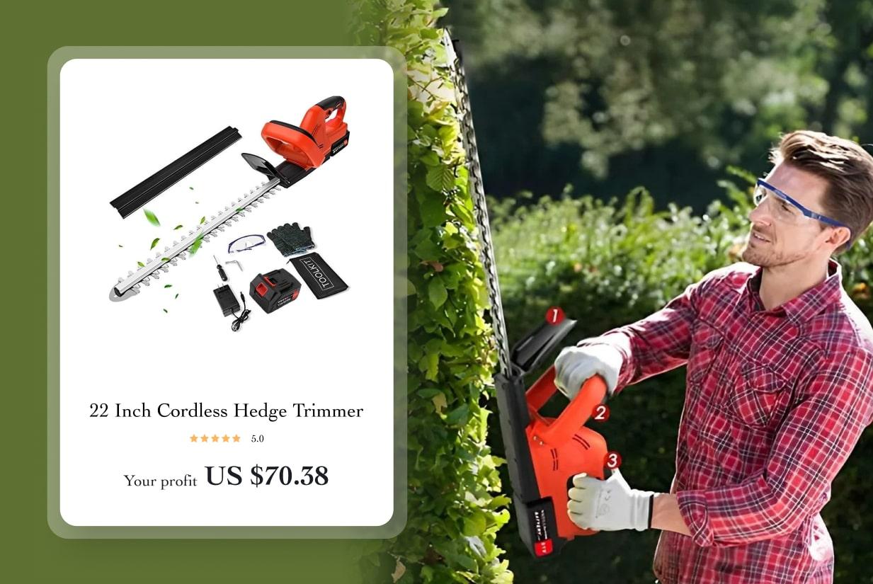 22 Inch Cordless Hedge Trimmer