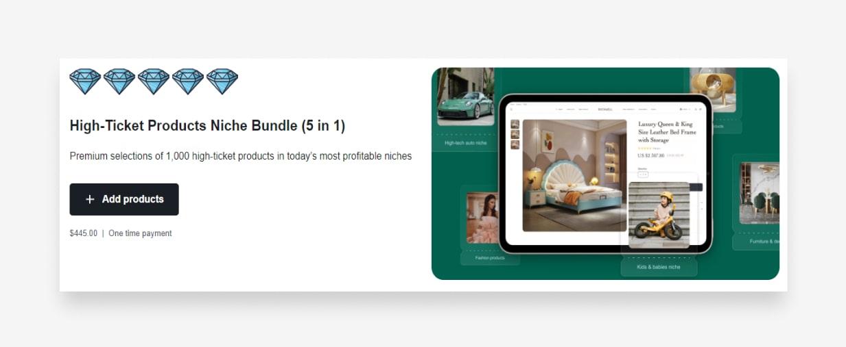 high-ticket products niche bundle