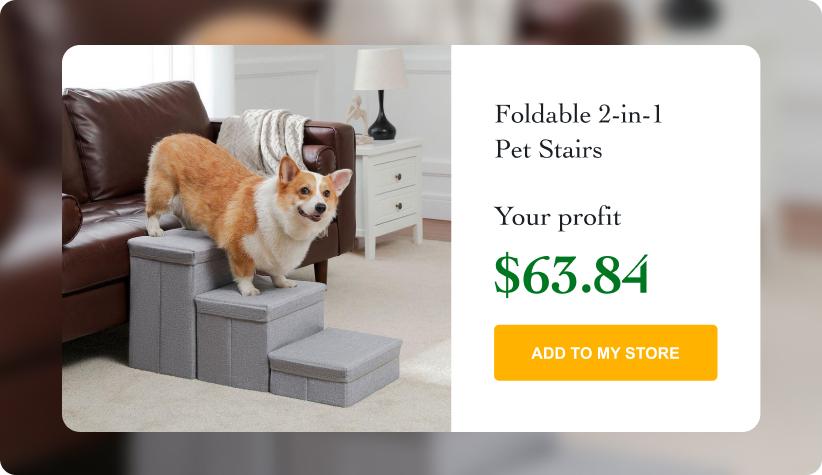 Foldable 2-in-1 Pet Stairs