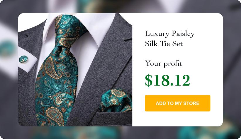 Luxury Paisley Silk Tie Set