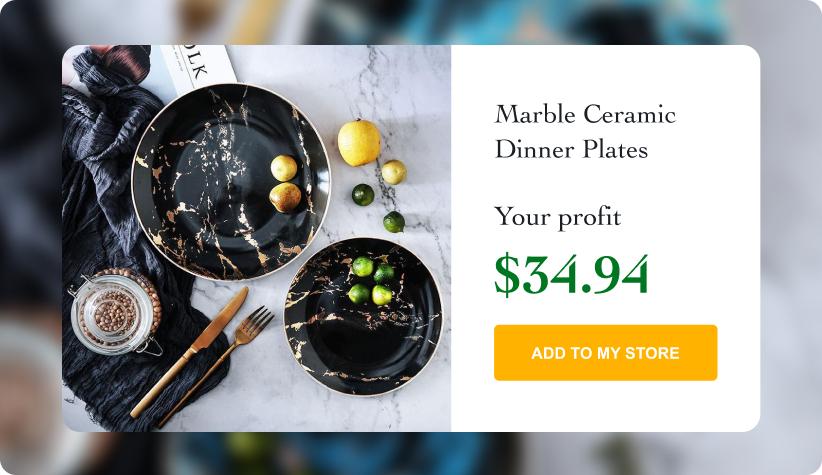 Marble Ceramic Dinner Plates