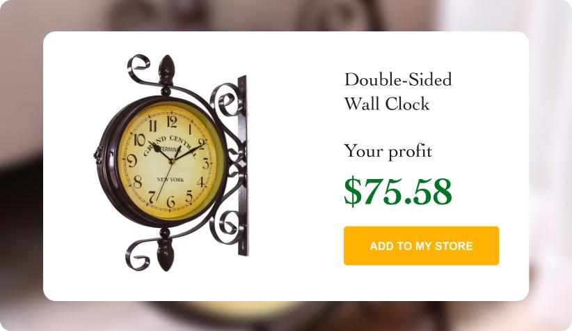 Vintage Double-Sided Hanging Wall Clock