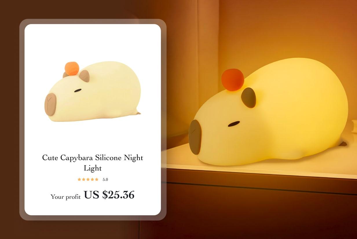 Capybara Silicone Night Light