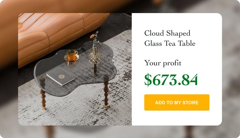 Cloud Shaped Glass Tea Table