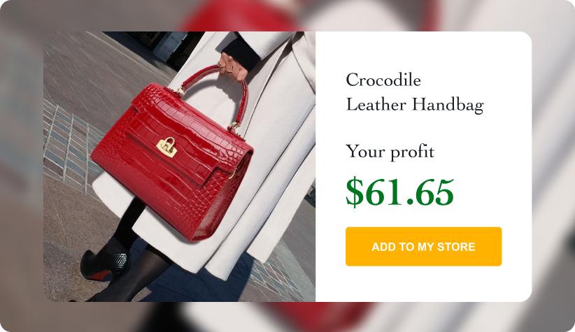 Crocodile Leather Handbag