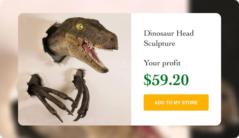 Dinosaur Head Sculpture