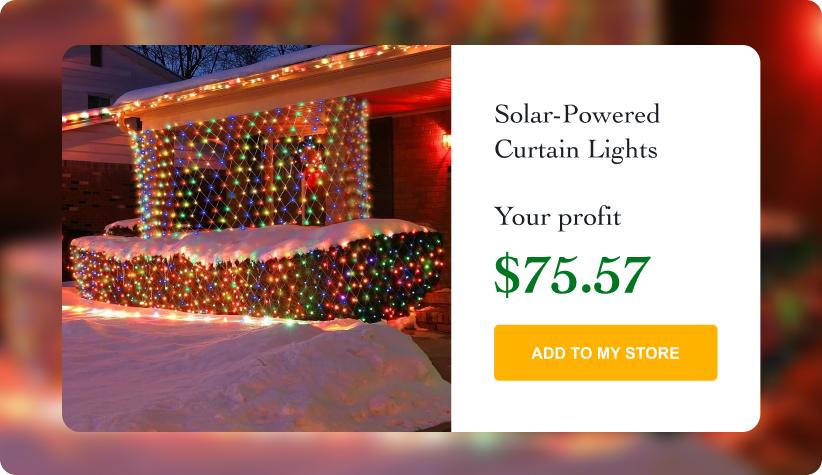 Solar-Powered Curtain Lights